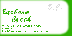 barbara czech business card